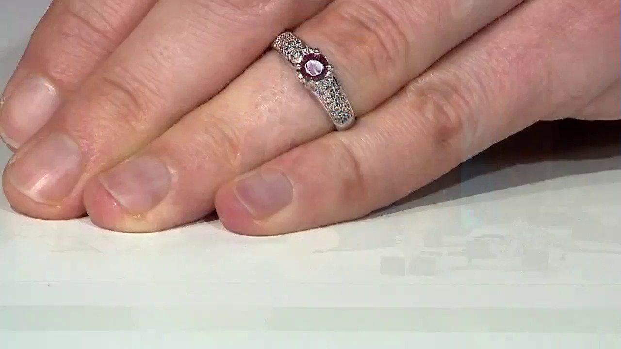 Video Brazilian Rhodolite Silver Ring