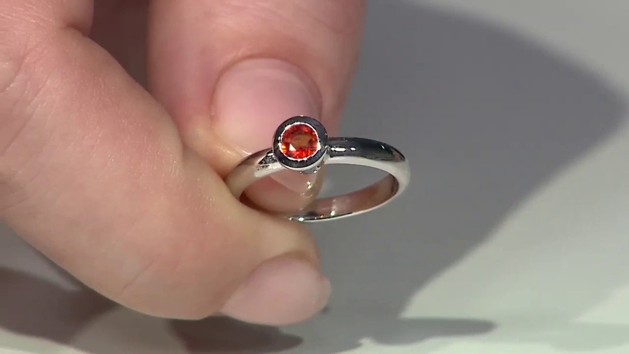 Video Sunset Sapphire Silver Ring