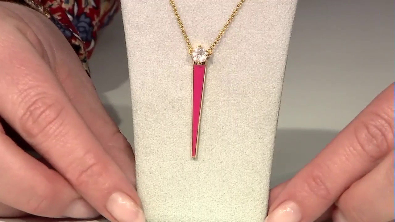 Video Rose Quartz Silver Necklace