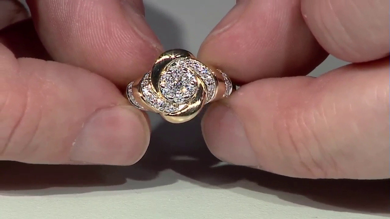 Video 9K SI1 (G) Diamond Gold Ring (Annette)