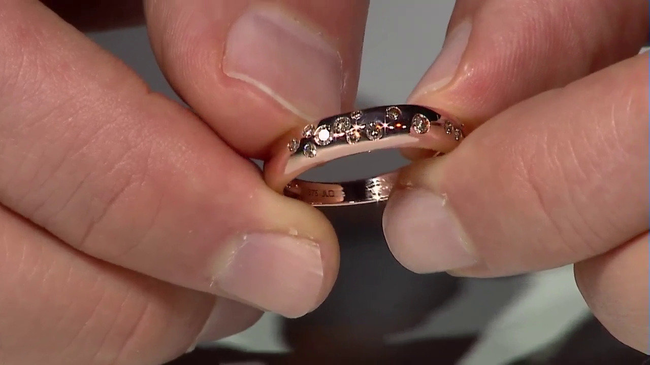 Video 9K SI1 Argyle Rose De France Diamond Gold Ring (Annette)