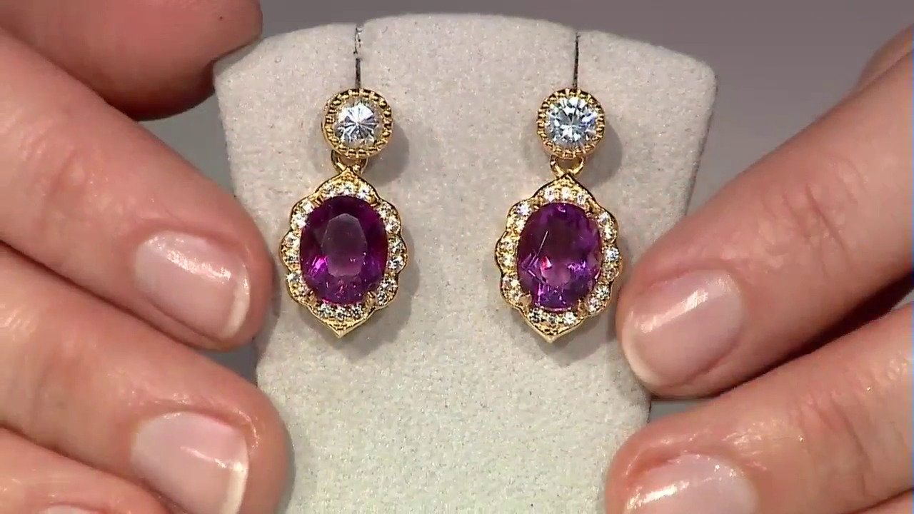 Video Pendientes en plata con Fluorita rosa de México
