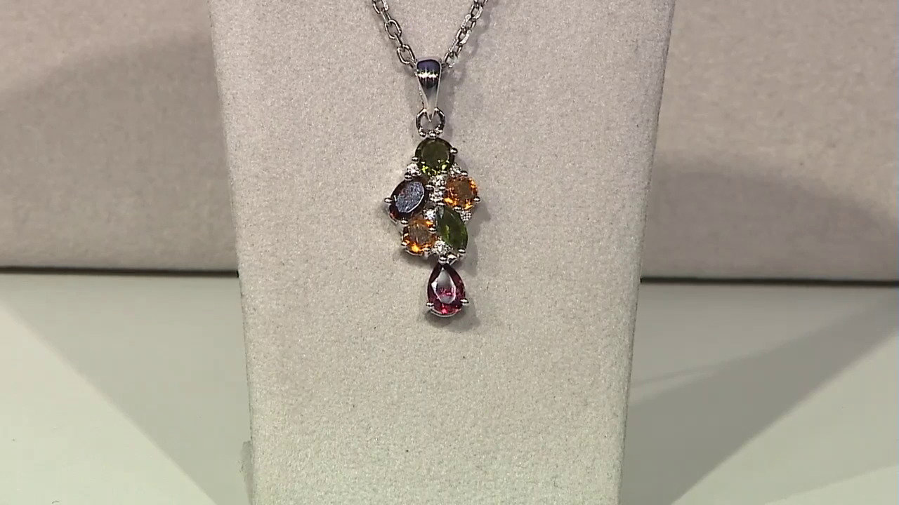 Video Pink Tourmaline Silver Pendant