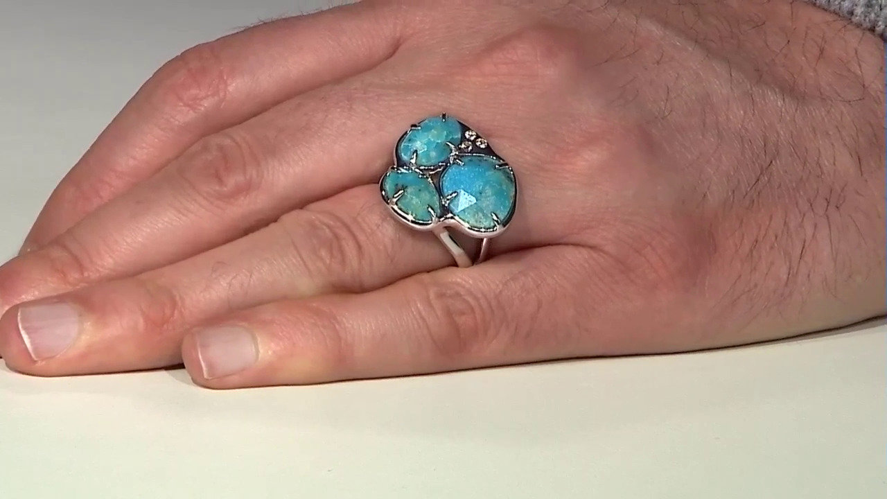 Video Kingman Turquoise Silver Ring (Anne Bever)