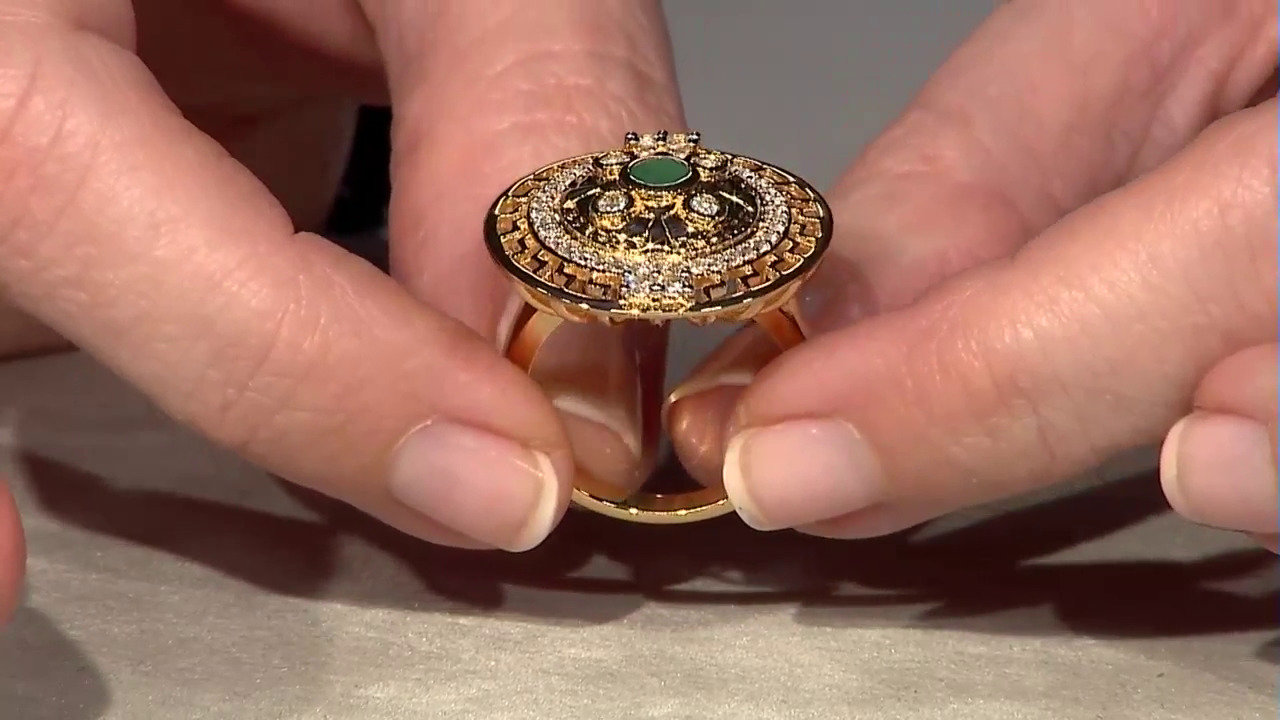 Video Zilveren ring met een Socoto smaragd