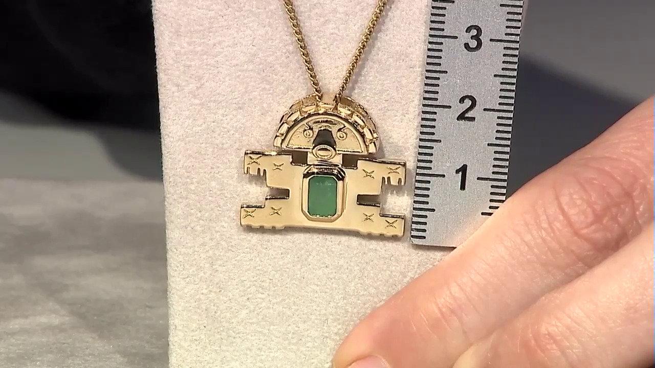 Video Zilveren hanger met een Braziliaanse smaragd