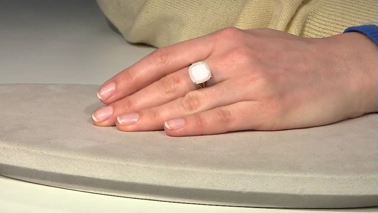 Video Bague en argent et Pierre de Lune blanche