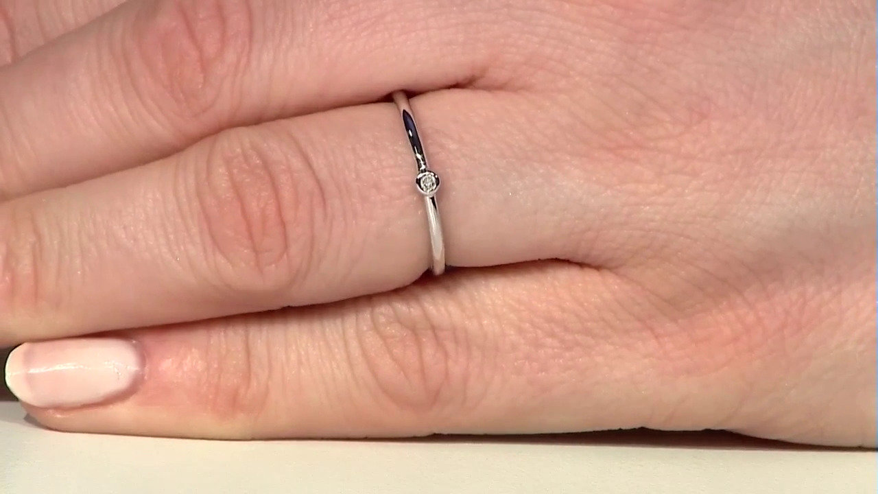 Video I2 (H) Diamond Silver Ring