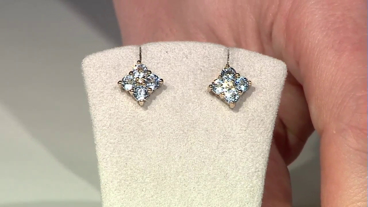 Video Sky Blue Topaz Silver Earrings