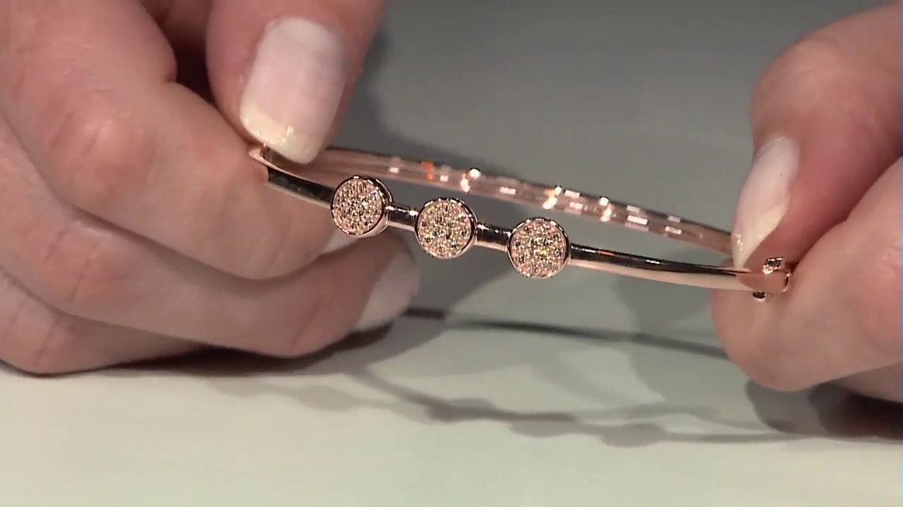 Video Bracelet en or et Diamant rose de France SI1 d'Argyle  (Annette)