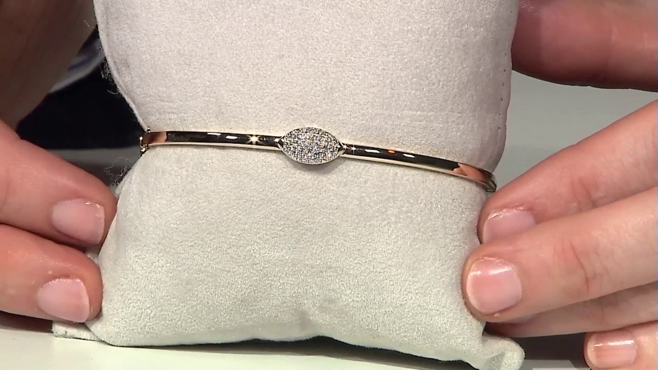 Video 9K SI2 (G) Diamond Gold Bangle (Annette)