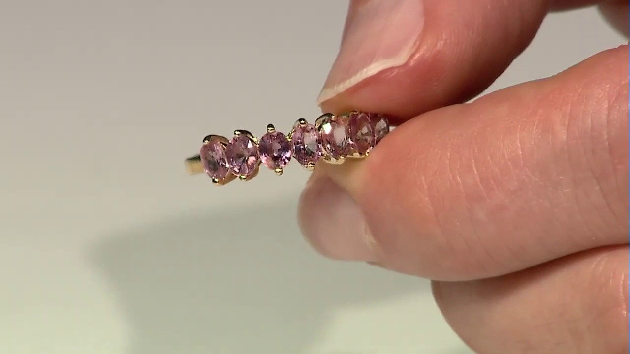 Video Bague en or et Saphir Padparadscha non chauffé