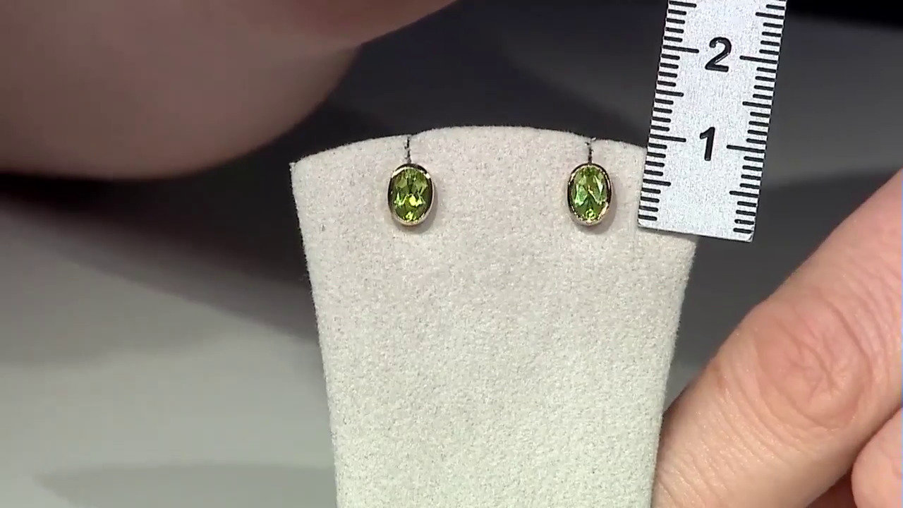 Video Peridot Silver Earrings