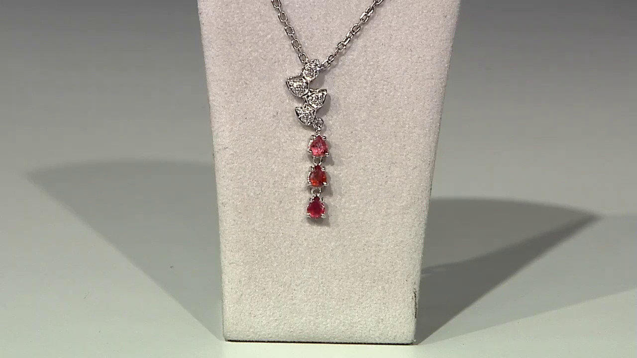 Video Sunset Ruby Silver Pendant