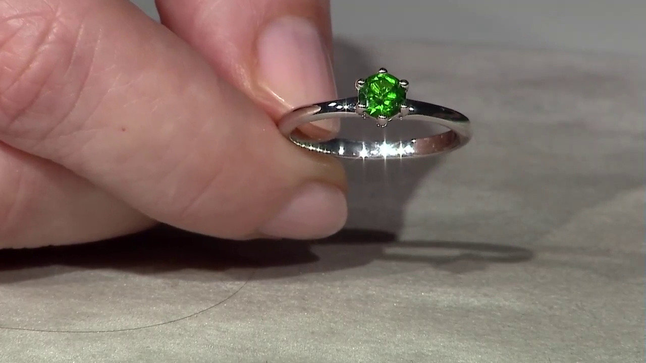 Video Russian Diopside Silver Ring