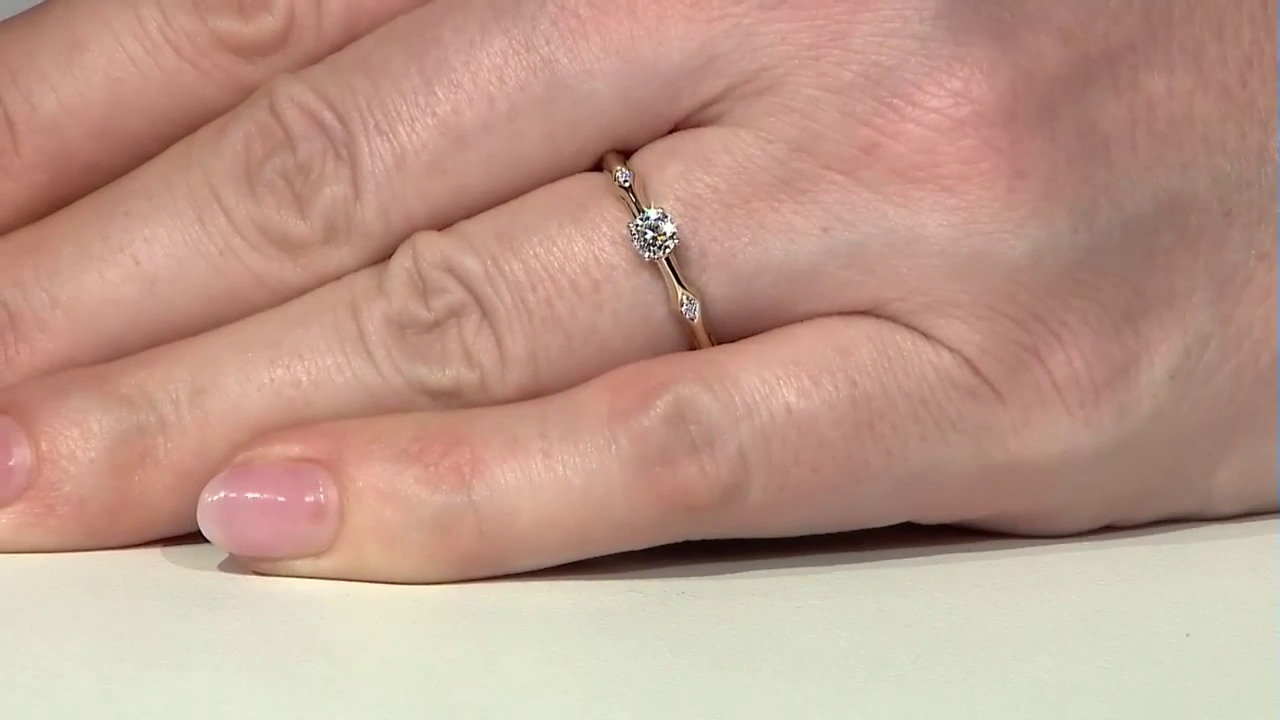 Video Bague en or et Diamant SI1 (G) (Annette)