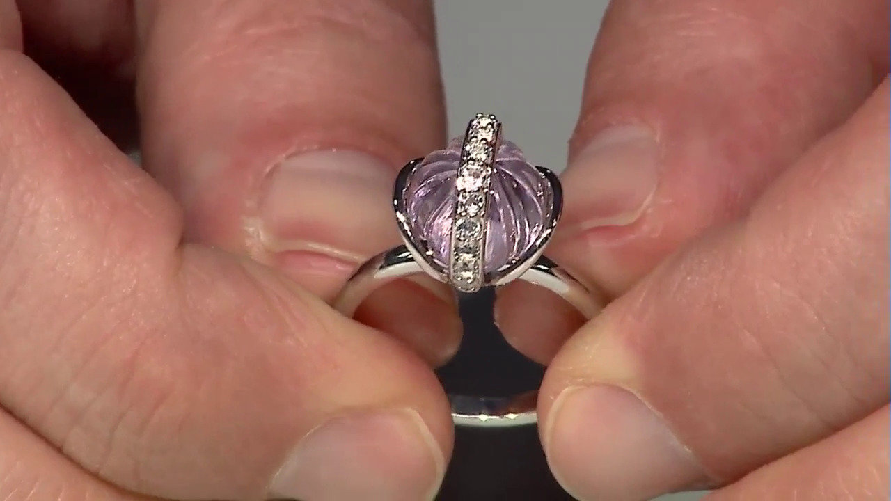 Video Rose de France Amethyst Silver Ring