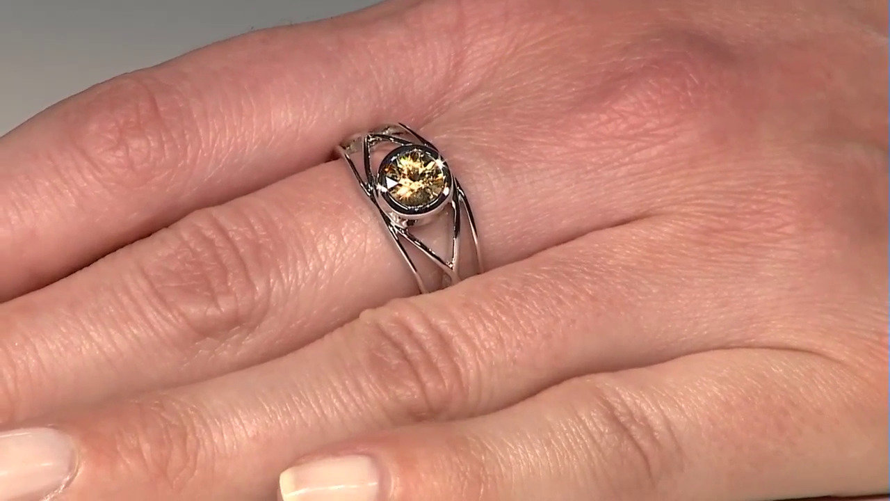 Video Yellow Zircon Silver Ring