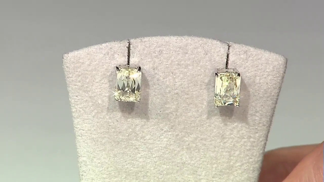 Video Canary Kunzite Silver Earrings