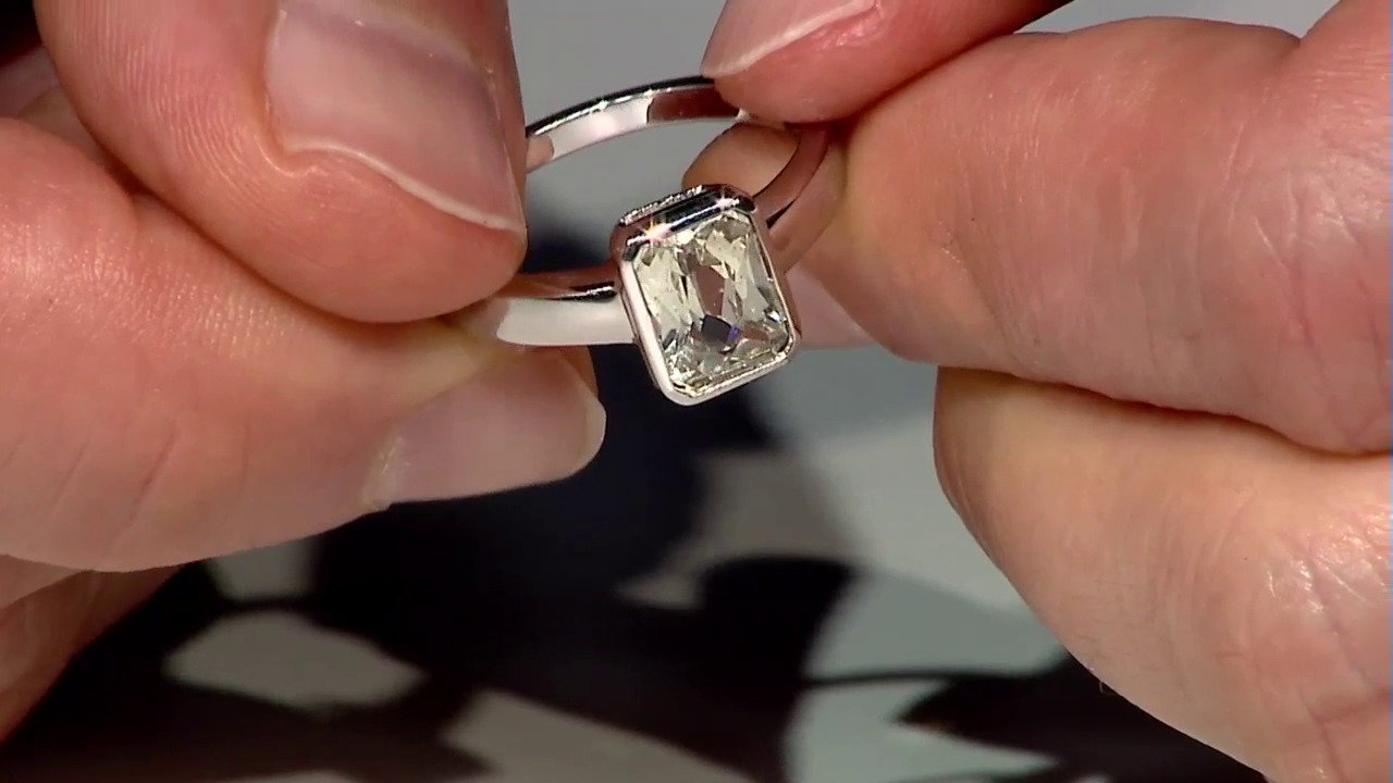 Video Canary Kunzite Silver Ring