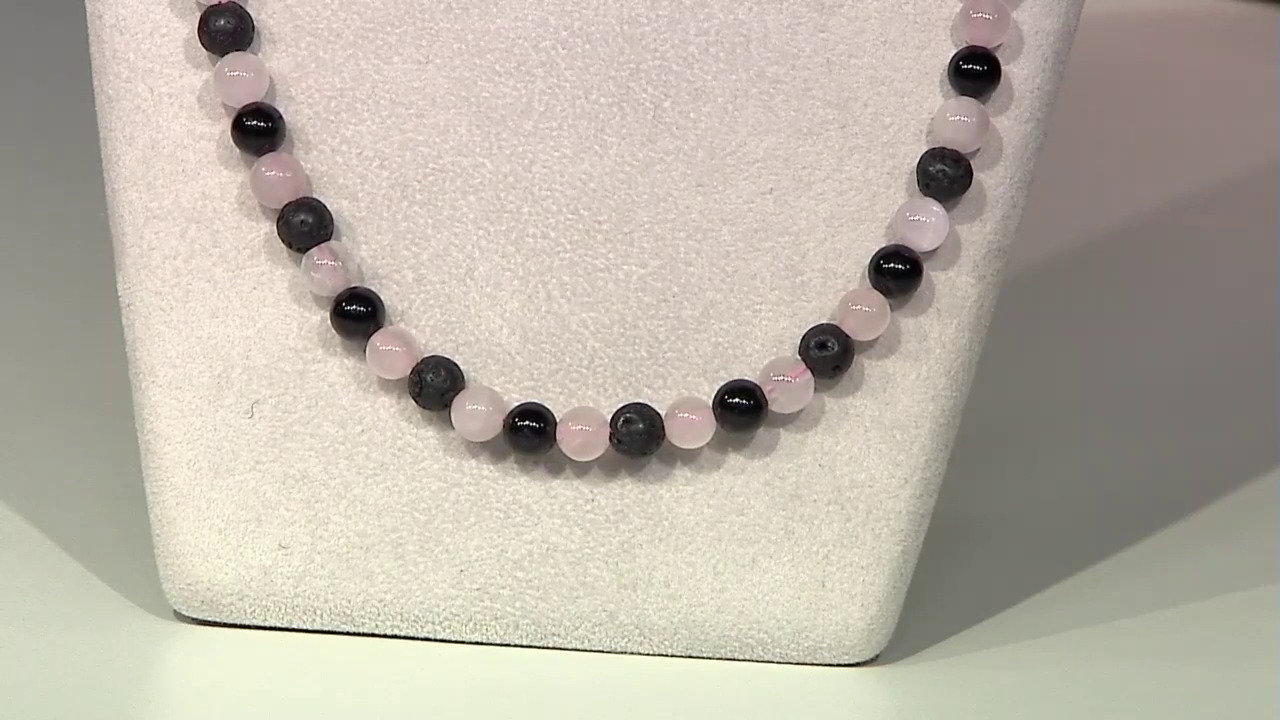 Video Rose Quartz Silver Necklace