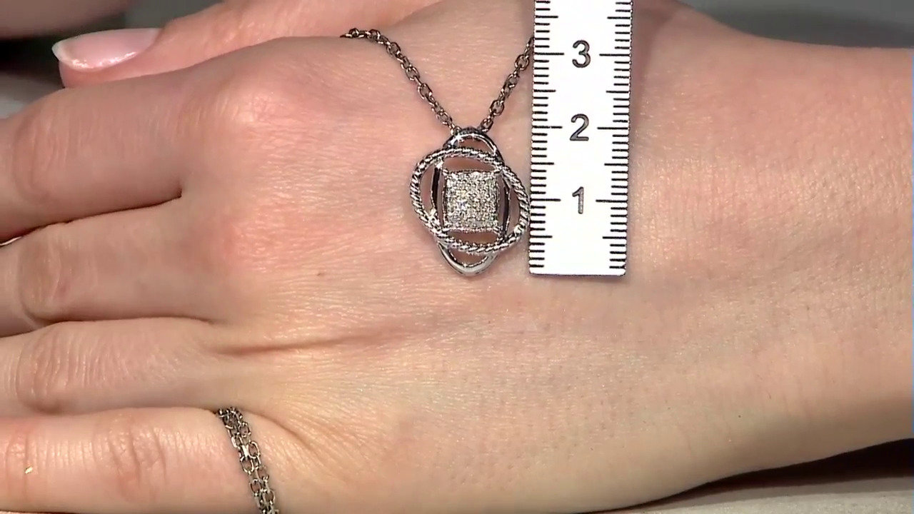 Video Colgante en plata con I1 (I) Diamante