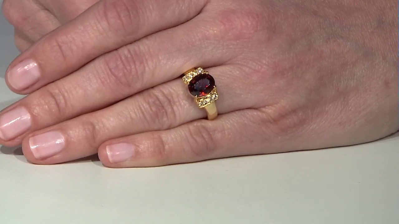Video Zilveren ring met een Bruine Zirkoon
