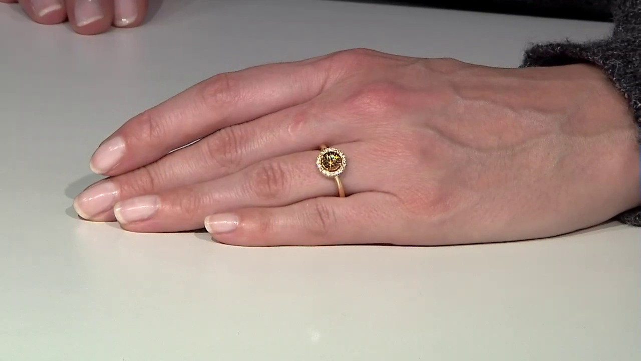 Video Zilveren ring met een Gele Zirkoon