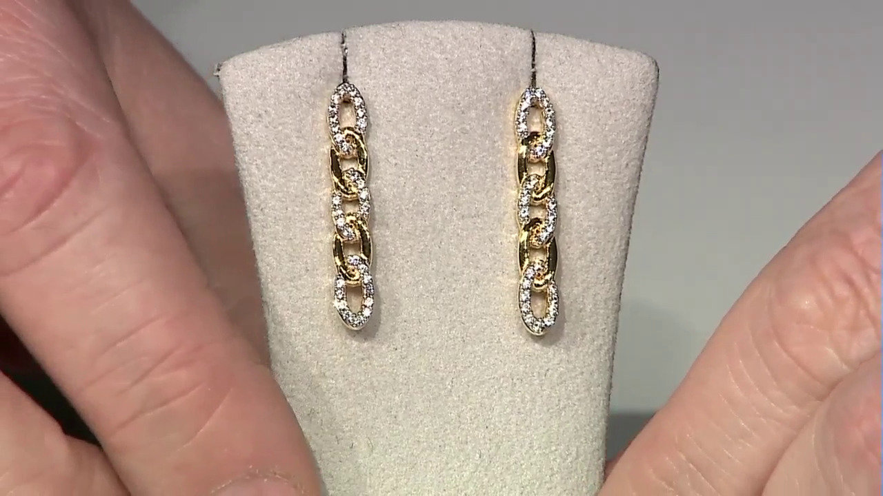 Video Zircon Silver Earrings