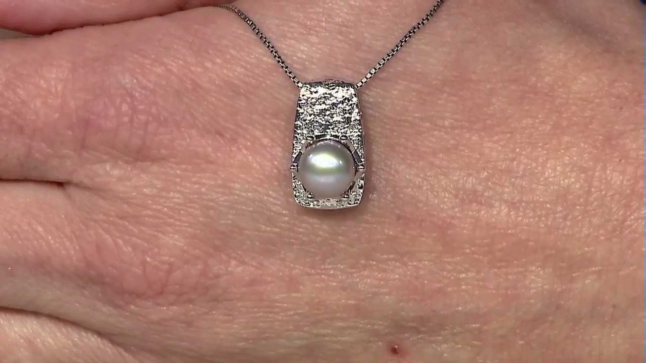 Video Freshwater pearl Silver Pendant (TPC)