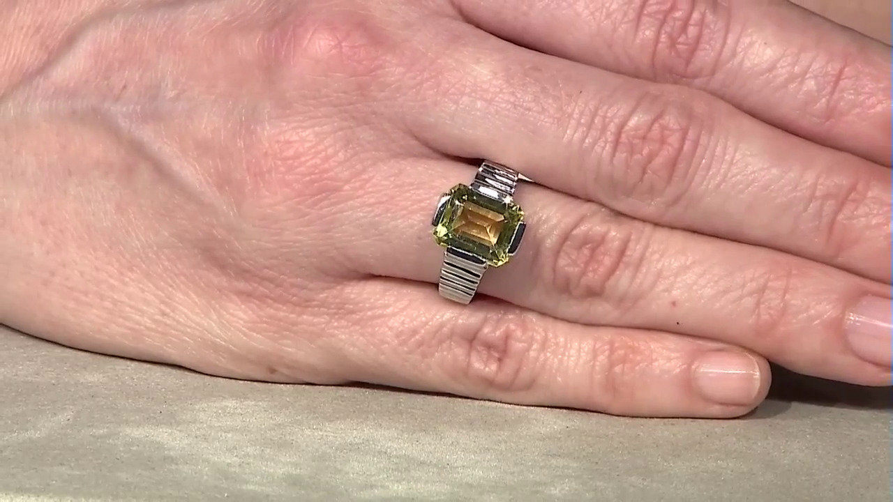 Video Zilveren ring met een Limoen Kwarts