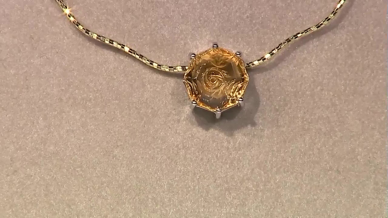 Video Zilveren hanger met een citrien (MONOSONO COLLECTION)