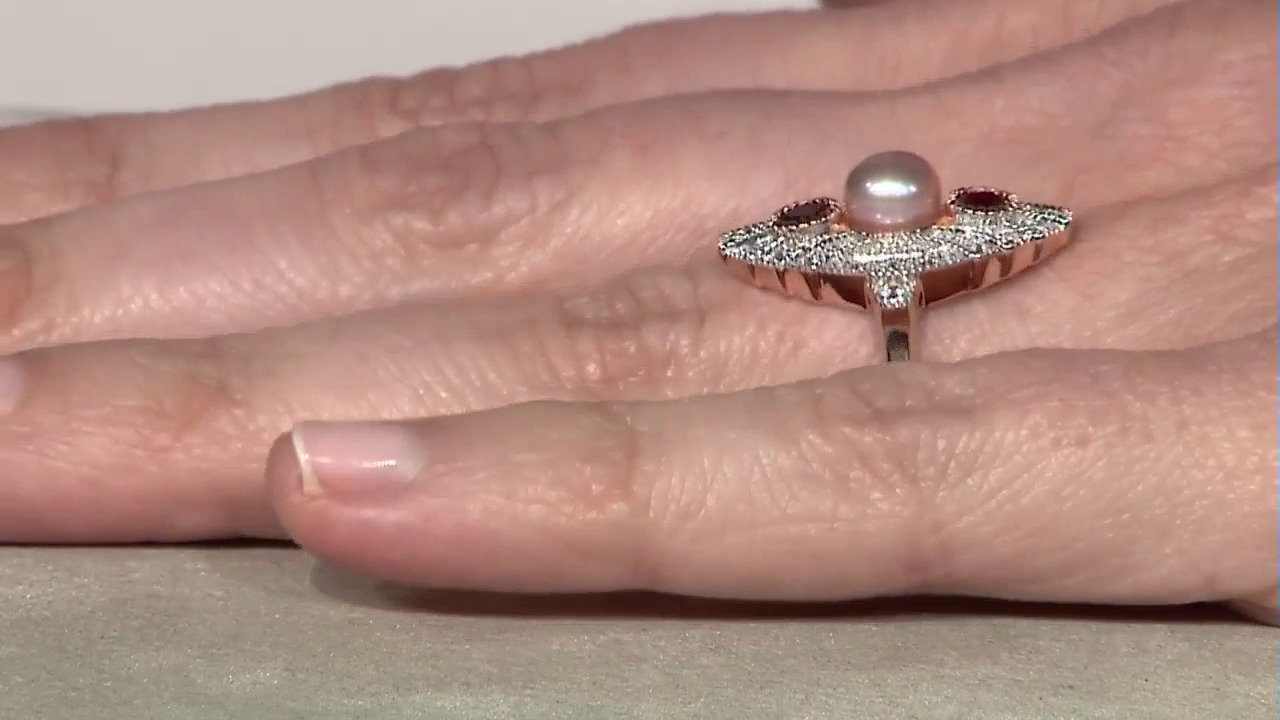 Video Freshwater pearl Silver Ring