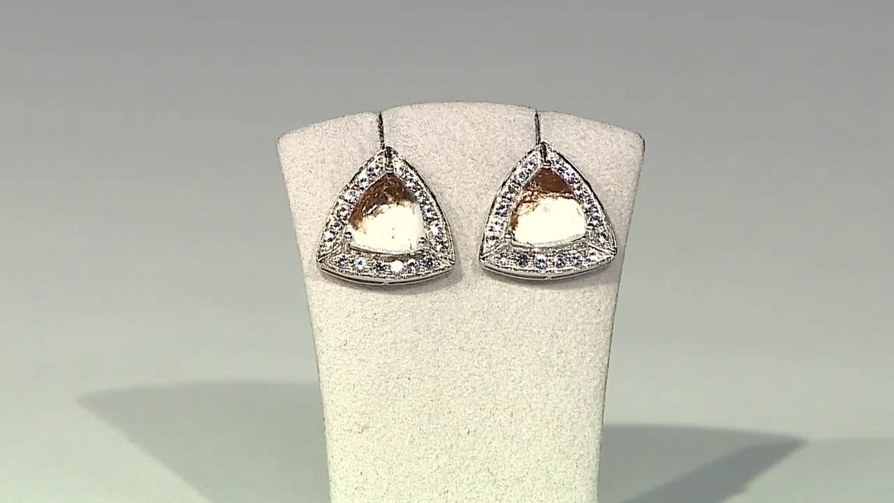 Video Magnesite Silver Earrings