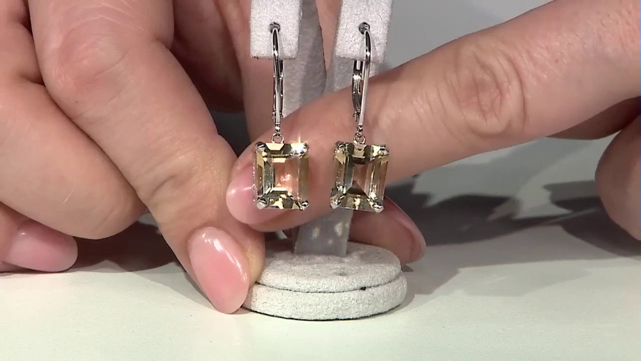 Video Boucles d'oreilles en argent et Citrine multicolore