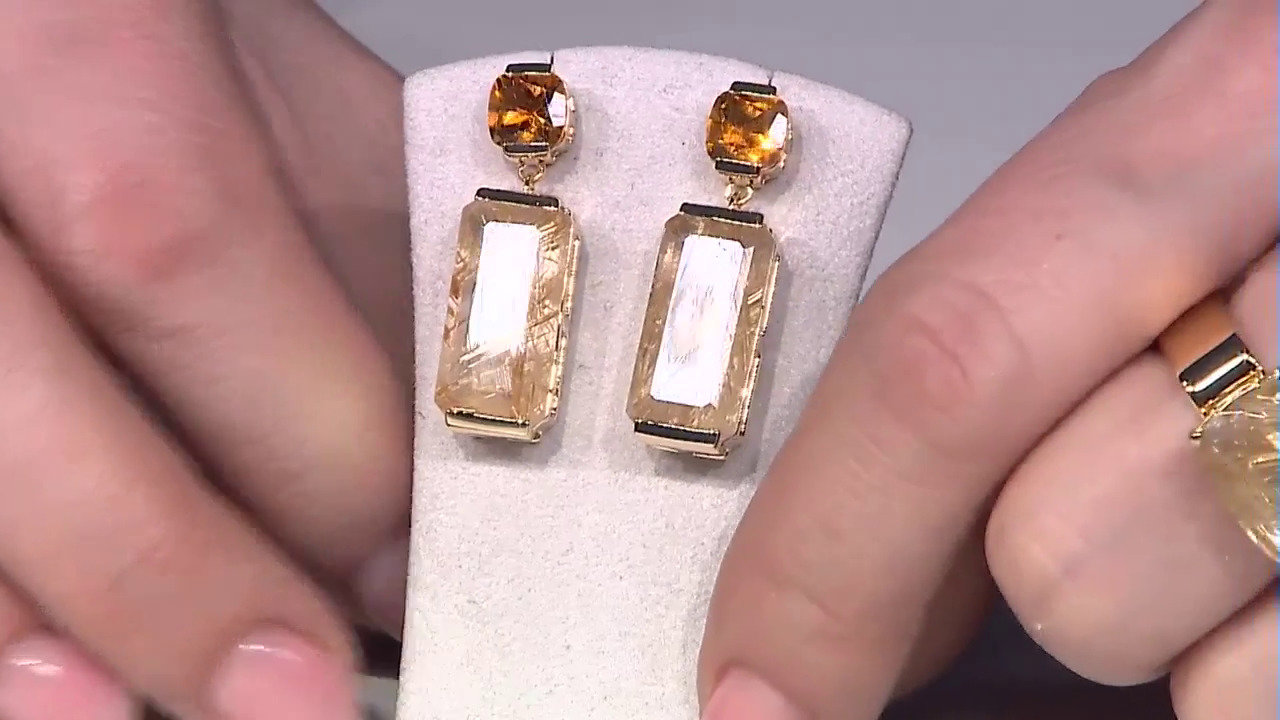 Video Rutile Quartz Silver Earrings