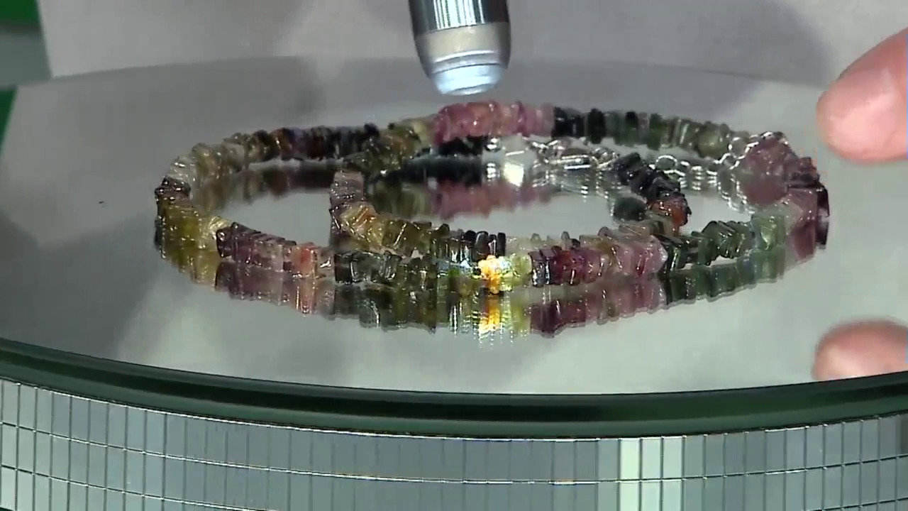 Video Fancy Tourmaline Silver Necklace