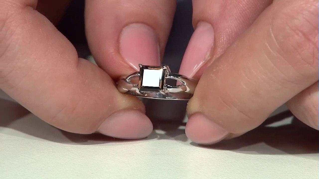 Video Smoky Quartz Silver Ring