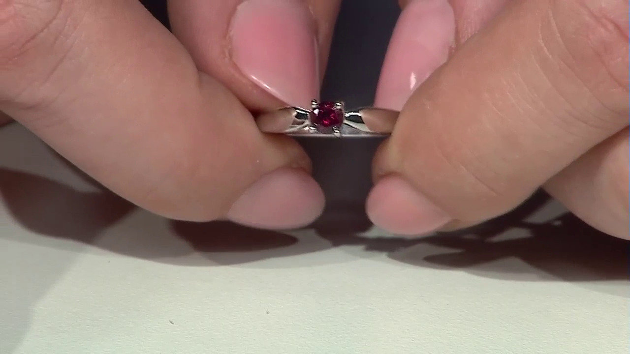 Video Brazilian Rhodolite Silver Ring