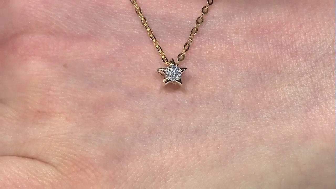 Video 9K SI1 (G) Diamond Gold Pendant (Annette)