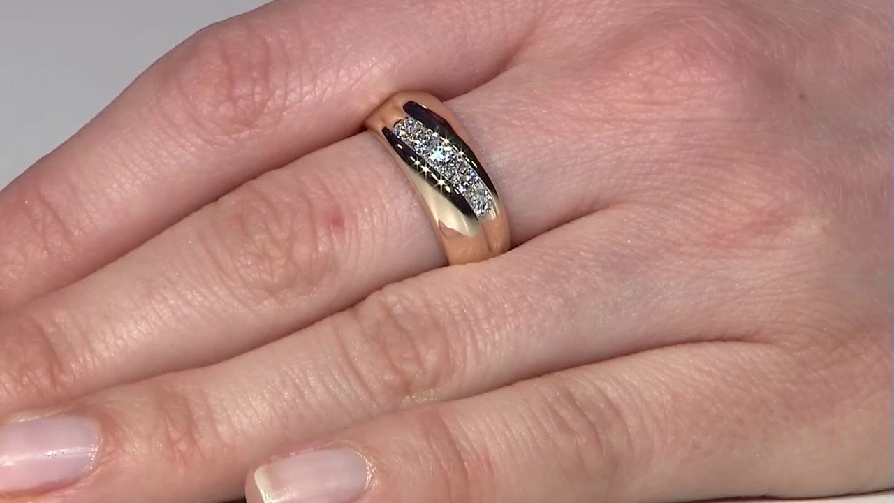 Video Gouden ring met een Diamant SI1 (G) (Annette)