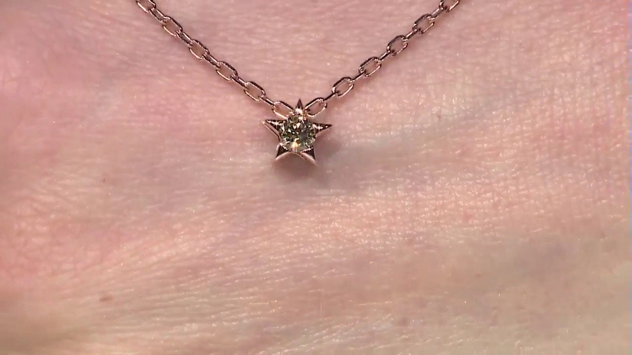 Video Colgante en oro con Diamante rosa de Francia de Argyle VS1 (Annette)