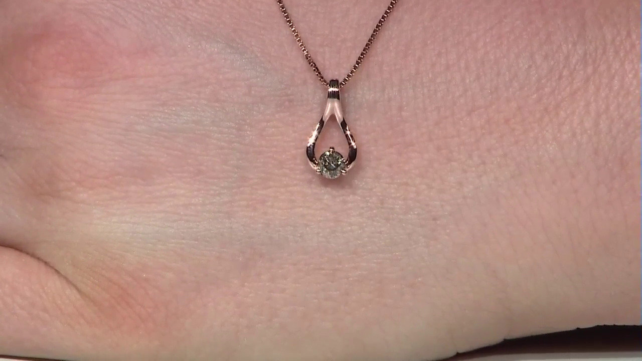 Video Pendentif en or et Diamant rose de France VS1 d'Argyle (Annette)