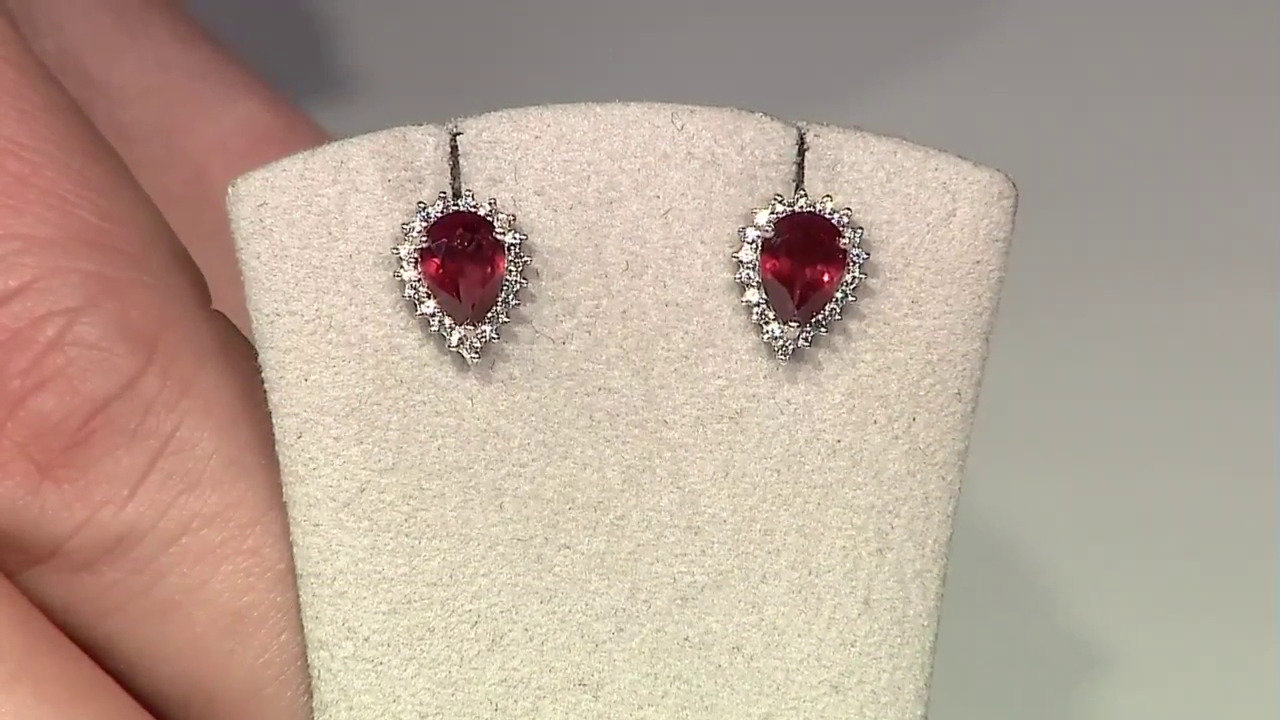 Video Boucles d'oreilles en argent et Grenat de Malaya