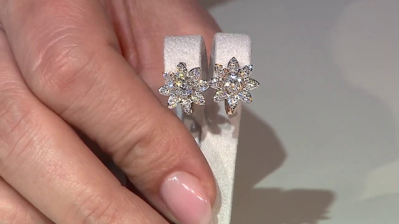 Video 18K IF (D) Diamond Gold Earrings (Annette)