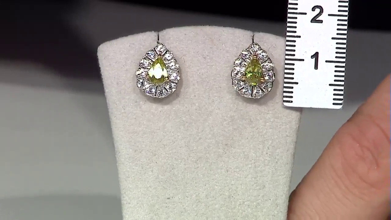 Video Zilveren oorbellen met Sfeenkristallen