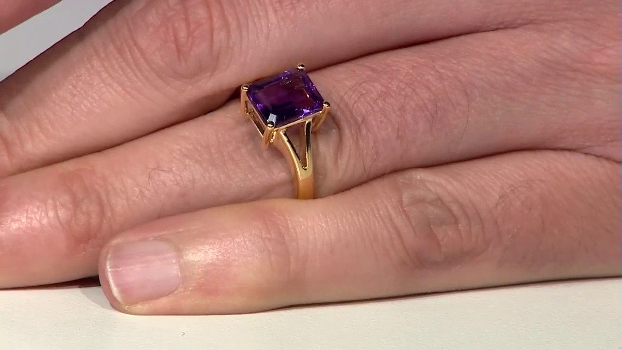 Video Amethyst Silver Ring