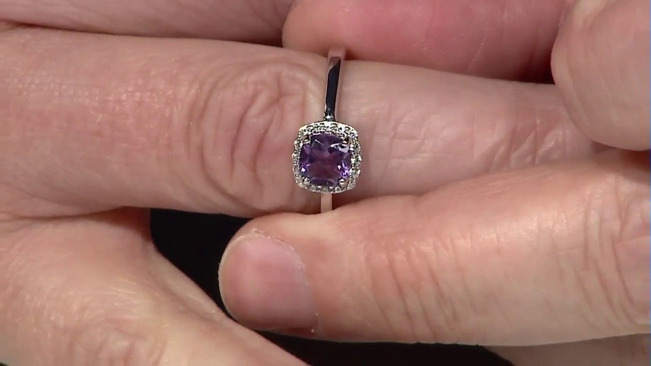 Video Amethyst Silver Ring