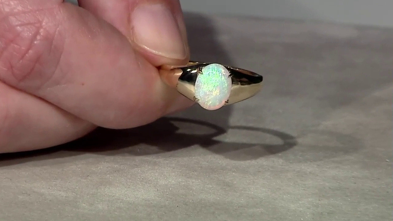 Video Gouden ring met een Coober Pedy opaal (Mark Tremonti)