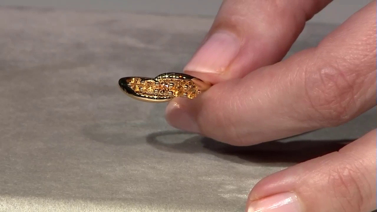 Video Zilveren ring met spessartienstenen